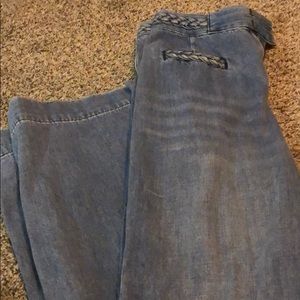 Free people braided high rise wide leg
